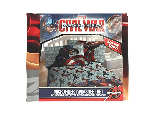 Marvel Captain America Civil War Lightning Twin Sheet Set