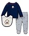Little Me Baby Boys' Lap Shoulder Set, Blue Stripe, 3 Months