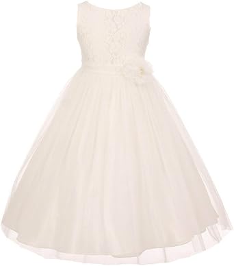 pearl flower girl dress