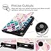 Fintie Folio Case for Amazon Fire HD 8 (Previous Generation - 6th) 2016 release - Slim Fit Premium Vegan Leather Standing Protective Cover With Auto Wake / Sleep, Moroccan Love