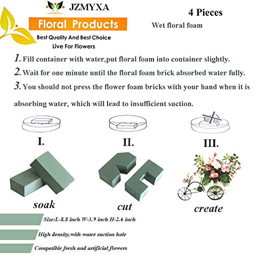 image for JZMYXA Floral Foam Bricks Green Wet Floral Foam Bricks Styrofoam Block