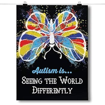 Inspired Posters - Autism is Seeing The World Differently Decorative Wall Art Poster - Modern Home Decor - Motivational Posters - UV Print 8 x 10 Poster