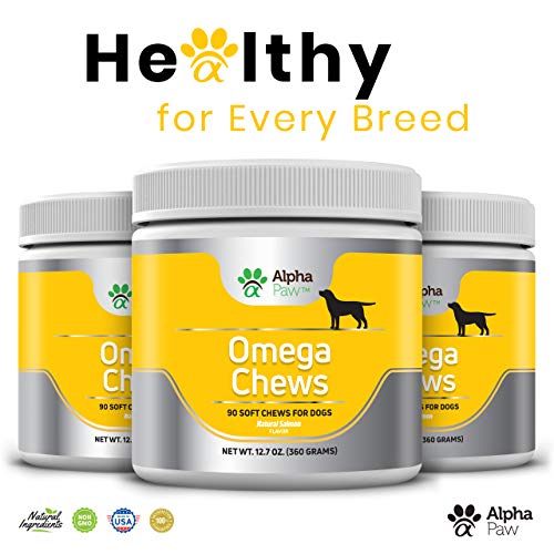 Alpha Paw Omega 3 6 9 for Dogs Dog Omega 3 Supplement with Salmon