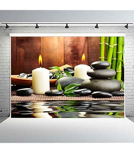 Amazon.com : CHNYWORK 7x5ft Zen Garden Backdrop Bamboos Candles