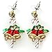 SoulBreeze Santa Clause Hat Candy Cane Pine Cone Holly Berry Christmas Jingle Bells Earrings