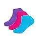Hot Feet Women's 3 Pairs Thermal Indoor Slipper Socks with Gripper bottom - Thick Brush inner Insulated; Size: 4-11