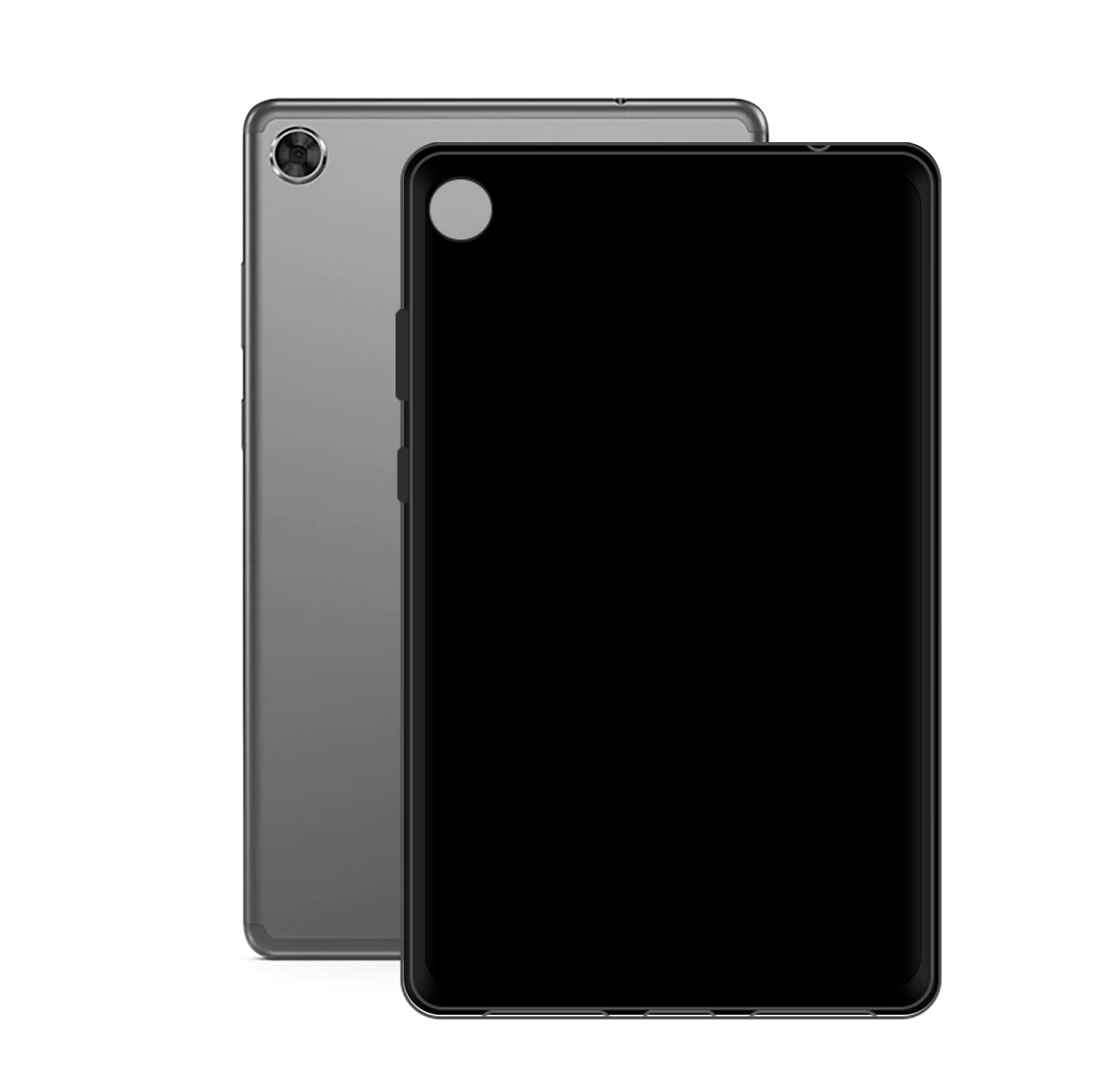 GIOPUEY Case for Lenovo Tab M8 (4th Gen) TB-300FU, Soft TPU back shell, Ultra-light and thin, Anti-vibration and anti-slip, no bulky - black