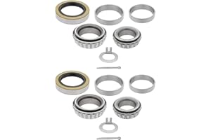 QJZ [2 Sets] 3500lbs Trailer Axle Bearing Kit L44649/10, L68149/11 for #84 Spindle,1.719'',10-19 Seal