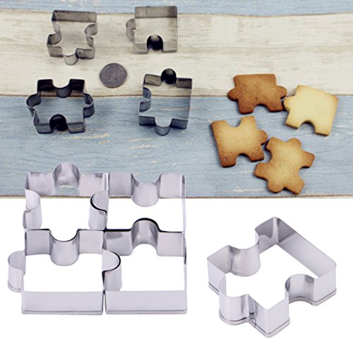 4Pcs Stainless Steel Cutter Mold Biscuit Cookies Pastry Cake Fondant Mould Tool