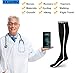 KKUP2U Compression Socks, Medical 20-30 mmHg Graduated Compression for Flight, Athletics, Travel, Nurses, Running - Boost Stamina, Circulation & Recovery - Black Gray L