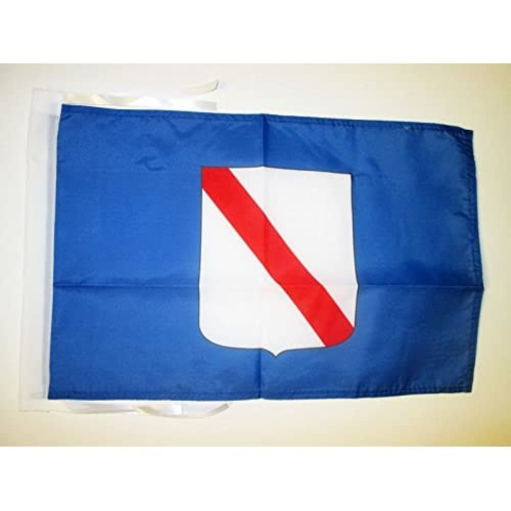 AZ FLAG - Campania Flag - 18'' x 12'' - 100% Polyester Italy - Italian Region Small Banner with Two Cords - Fade Resistant - Vivid Colors - 18x12 in - 45x30 Cm — image 1