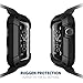 Simpeak Rugged Protective Case with Strap Bands for Apple Watch 42mm Series 1 Series 2,Sport, Edition, Black