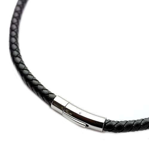 Amazon シルバーワン Silver1 Bo レザーチョーカー メンズ 黒 ネックレス