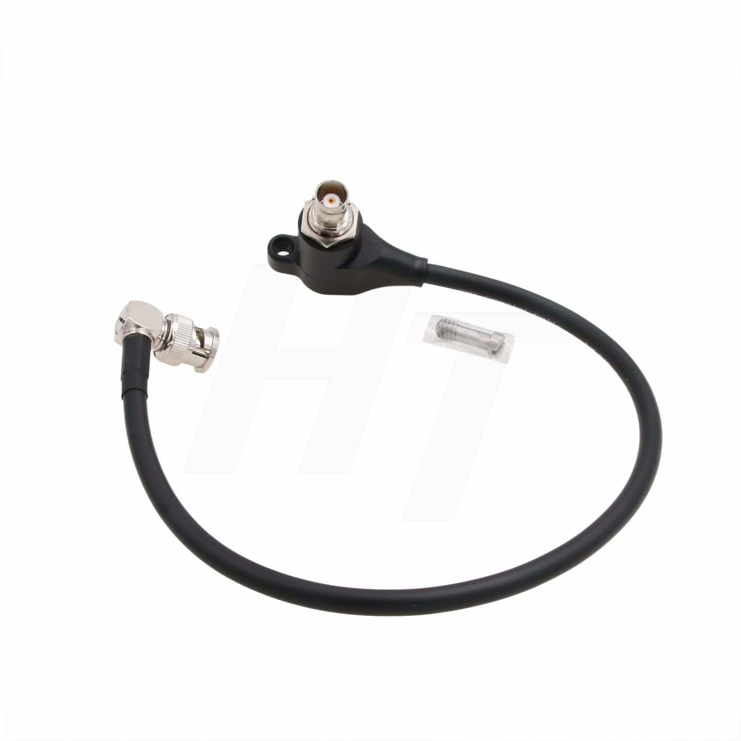 Hangton 12G SDI Video Galvanic Isolator Right Angle BNC Cable SDI Protector Surge Protector for RED Komodo Alexa Blackmagic Camera Atomos Monitor (Black Angled)