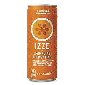Image of IZZE Sparkling Juice, Clementine, 8.4 oz Cans, 12 Count