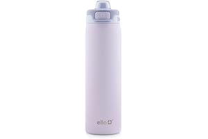 Ello Pop & Fill 22oz Stainless Steel Water Bottle with QuickFill Technology, Double Walled and Vacuum Insulated Metal, Leak P