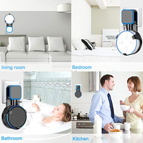 Homder Outlet Wall Mount Holder, Stand for Echo Dot 3rd Gen,Clever Dot Accessories with Cord Management for Your Smart Home Speaker，A Space-Saving Solution in Kitchen/Bathroom/Bedroom - Thumbnail 6