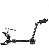 MyArmor Articulating Friction Magic Arm 11 Inch & Large Adjustable Super Rod Clamp Pliers Clip with 1/4" and 3/8" Socket Thread for DSLR Camera Rig/ LCD Monitor/ LED Lights/ Flash Light