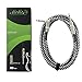 MIMIDI Guitar Amp Cord 10 ft 1/4 Inch Straight to Right Angle Instrument Guitar Cable for Amplifier, Electric Guitar/Bass/Amplifier/Keyboard/Pro Audio (Black)