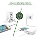 KerrKim 4-Port USB Charger Desktop Charger Charging Station with Phone Holder Double Stand Compatible iPhone X / 8/7 / 6S / 6S Plus, iPad Pro/Air, Samsung Galaxy/Note, LG, Nexus, HTC and More