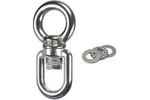 Dakzhou Bearing Swing Swivel 360° Rotary 820 lb Capacity, Safe and Reliable Suspension Connection Accessories for Swing Air Dance Hammock Chair Yoga Swing Climbing Projects