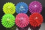 Wish Dayz 6pcs Colors Elastic Light-up Spike Ball with LED flash light up for fun/Games