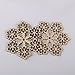 ROSENICE 10pcs Wooden Snowflake Pendant Christmas Decor Hanging Hexagonal Embellishments