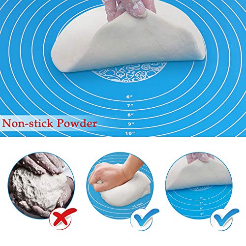 Extra Large Silicone Baking Mat,25"x18"Non-Stick Pastry Mat Board Table Placemat Pad for Baking,Rolling Dough with Measurements, Reusable Heat-Resistant BPA Free