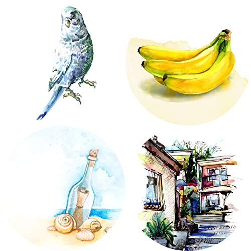 Bellofy 50 Sheet A5 Small Watercolor Paper Pad - 130 IB/190 GSM Weight - 5.8x8.3 inch - Cold Press Paper - Water Painting Art Notebook Pad - Watercolor Sketchbook - Painting Paper - Watercolor Journal