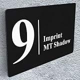 EDSG House Numbers Plaques 195mm x 130mm Composite Aluminium Black view 1