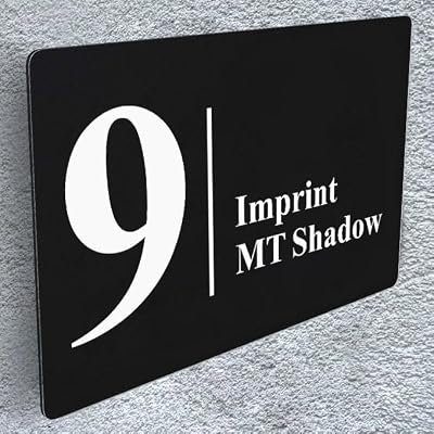 EDSG House Numbers Plaques 195mm x 130mm Composite Aluminium Black