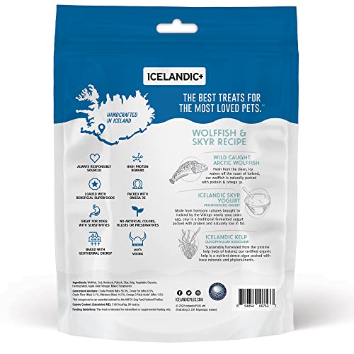 ICELANDIC+ CHEWY JERKY BARS WOLFFISH, SKYR, & KELP DOG TREAT 2.5-OZ BAG