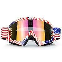 JAMIEWIN Motocross Motorcycle Goggles Motobike Riding Glasses and Dirt Bike ATV Downhill Goggles Mx Goggle Glasses for Adult and Youth (C61)