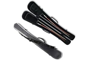 Vetimobato Carbon Fiber Upright Double Bass Bow Case Fits All Standard 3/4 & 4/4 Size Bass Bows – Lightweight Hard Shell String Bass Bow Case with Removable Shoulder Strap (Black)