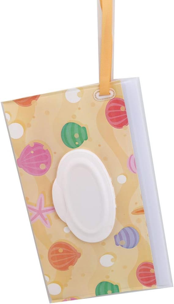 DeliV Wet Wipe Pouch Bag Reusable Wet Wipe Bag Travel Wipes Case Wipe Pouch Dispenser,1#