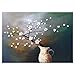 Wieco Art Plum Blossom Floral Oil Paintings Canvas Wall Art Modern Contemporary Abstract White Flowers Artwork Ornament Ready to Hang for Living Room Bedroom Kitchen Home Decorations Wall Decor