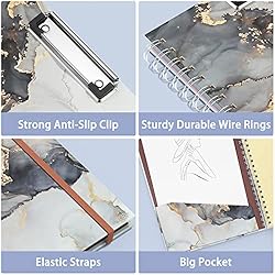 Rimilak Spiral Clipboard Folio with Refillable