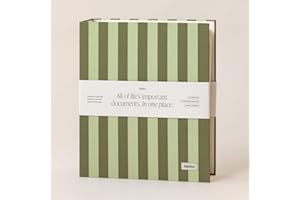 DailyDocs Document Organizer Binder – Premium Linen Folder System with Full & Half-Page Envelopes for Important Papers, Passports, Birth Certificates & More