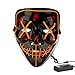 Halloween Scary Mask LED Light Up Masks Adult (Orange)