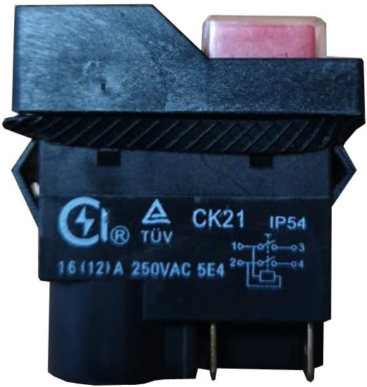 Interrupteur étanche Ip54 KJD17B Interrupteur Bouton Poussoir 5 Broches IP54 - Commutateur Électromagnétique Industriel Interrupteur Kedu Kjd17b