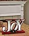 OUCHAN JOY Wooden Table Decor Christmas - Galvanized Christmas Tabletop Display Decorative Word Signs Decorations for Home and Kitchen(JOY)