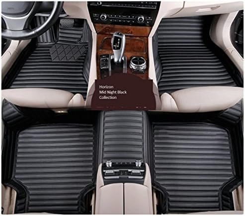 Spartan Autotec - Range Rover Velar 5 Doors SUV All weather Custom Made FloorLiners/ Floor Mats Front &amp; Back Seats 3pcs (Horizon Black)