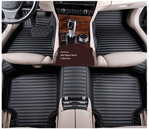 Spartan Autotec - Range Rover Velar 5 Doors SUV All weather Custom Made FloorLiners/ Floor Mats Front & Back Seats 3pcs (Horizon Black)