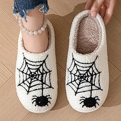 LNERIP Women's Men's SpiderWeb Slippers Memory Foam
