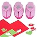 Paper Punch Hole Puncher - (3 Pack Heart Tulip Crown) - Personalized Paper Craft Punchers Shapes Set - for Scrapbook Engraving Kids Artwork - Greeting Card Making DIY Crafts