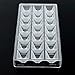 Jeteven 3D Pyramid Thickened Clear Polycarbonate Chocolate Mold Jelly Candy Making Mold 21-Piece Tray