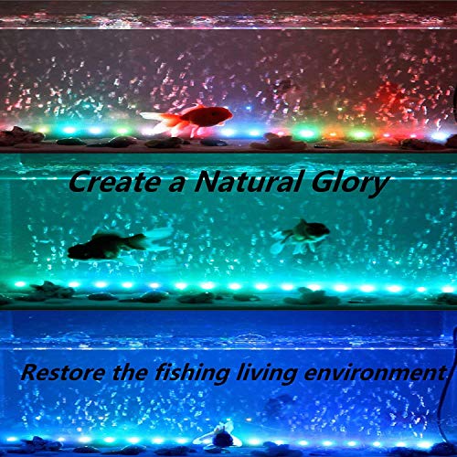 LED Aquarium Light, 15inch Fish Tank Light White Color Underwater Light Submersible Crystal Glass Lights - Thumbnail 6
