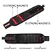 Azerogo Magnetic Wristband with 15 Strong Magnets for Holding Screws, Nails, Drill Bits - Best Unique Tool Gift for DIY Handyman, Father/Dad, Husband, Boyfriend, Men, Women (Black)