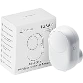 Lafaer 5-in-1 Presence Sensor LWR02, PIR + mmWave Radar, Matter Over Thread | Dual precise sensing, less false trigger, IPX3 splash-proof, long battery life, wide smart home compatibility