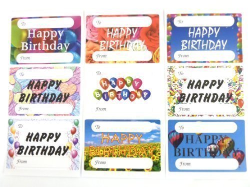 36 Happy Birthday Name Tag Stickers - School Labels: Amazon.co.uk: Electronics